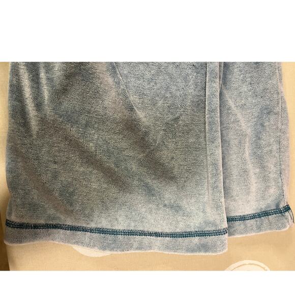 Te Verde Velour Pants Women’s Medium Baby Blue Y2K Luxe Lounge Cozy *Flaw* - Picture 9 of 12